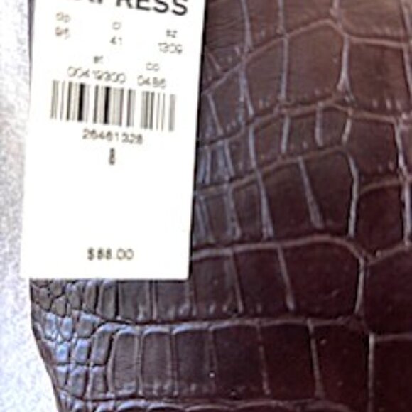 Express dark brown croc embossed heeled booties NWT Size 8 - Picture 5 of 10